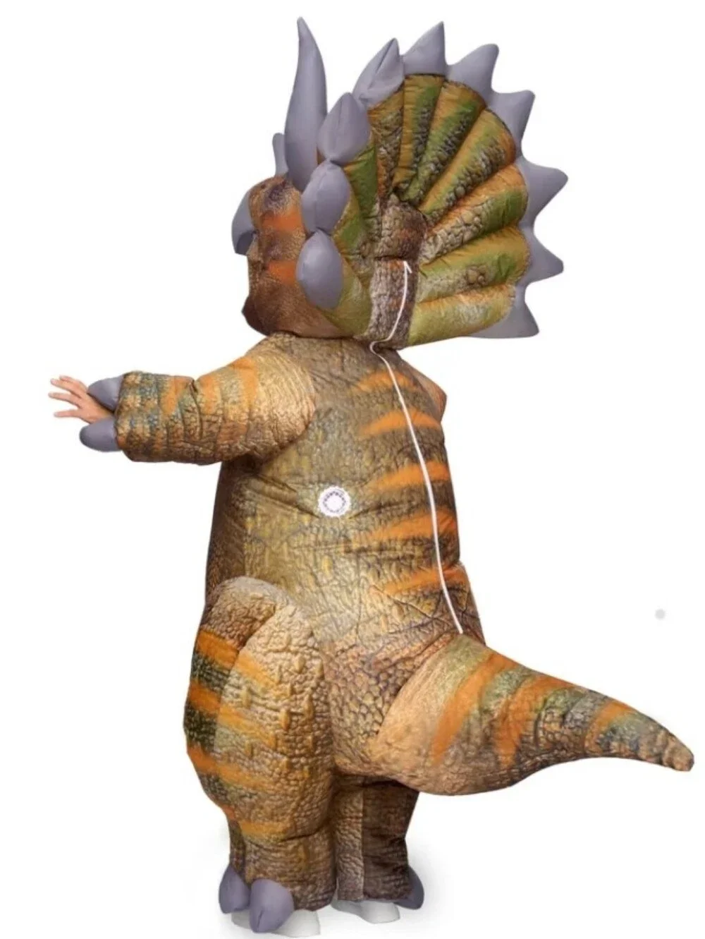 Spooktacular Creation Inflatable Triceratops Kids Costume Size 7-10